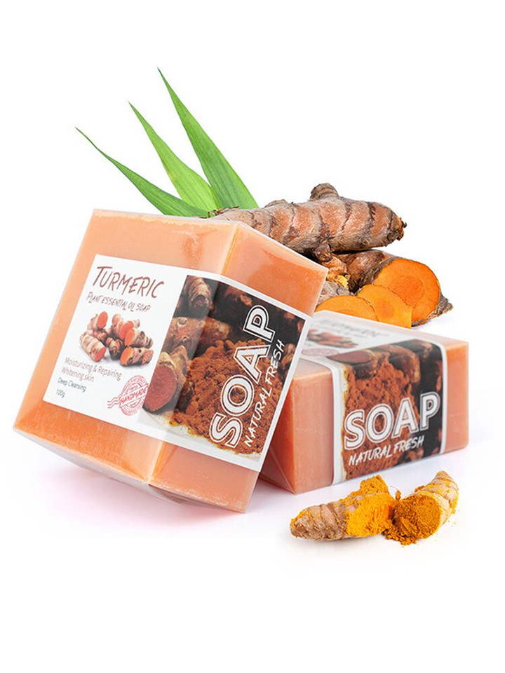 Tumeric Soap Acne Dark Spots Removal Skin Whitening Body Bleaching Soap