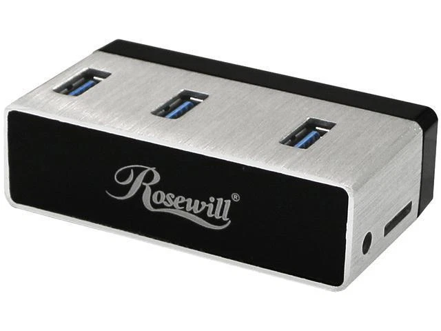 Rosewill RHB-410 Aluminum Mini USB 3.0 3-PORT Hub Plus 2.5" SATA  6G Enclosure  - Image 3 of 4