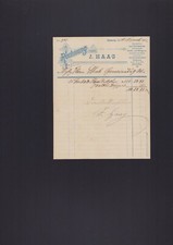 BACKNANG, Rechnung 1892, J. Haag