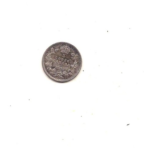 Cinco centavos Canadá 1907---¡Detalles muy fuertes!!