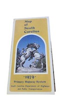 Vintage 1979 Map Of South Carolina Primary Highway System