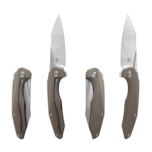 CMBMADEKNIVES Dagon CMB-11G Titanium Handle M390 Steel Pocket Folding Knife EDC - Picture 5 of 6