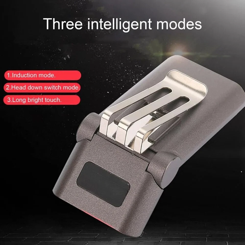 LED Hut Clip Licht USB Wiederaufladbare Helle Scheinwerfer Tragbare Helm Lampe - Bild 3 von 4