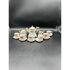 Antique Child's Tea Set Porcelain 17 Pieces 1890 - 1900's