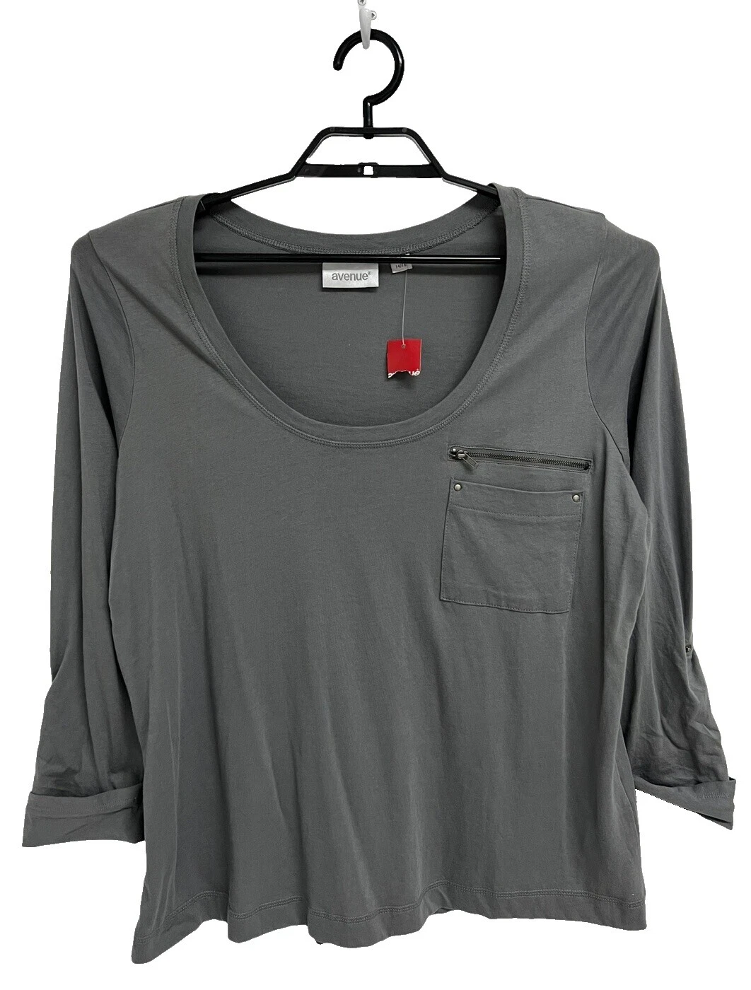 Avenue Solid Cotton Casual Tops for Women