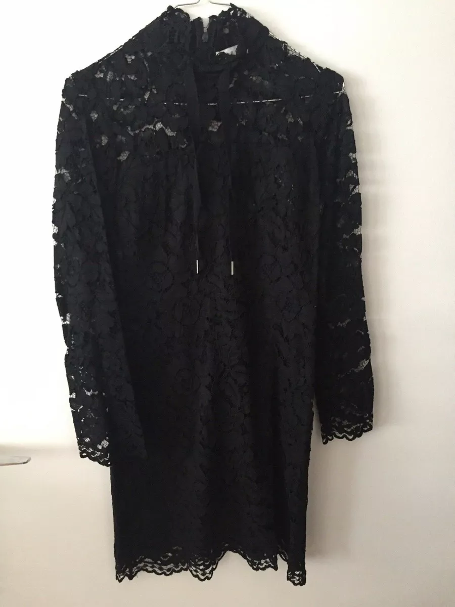 Robe sandro noire dentelle sales
