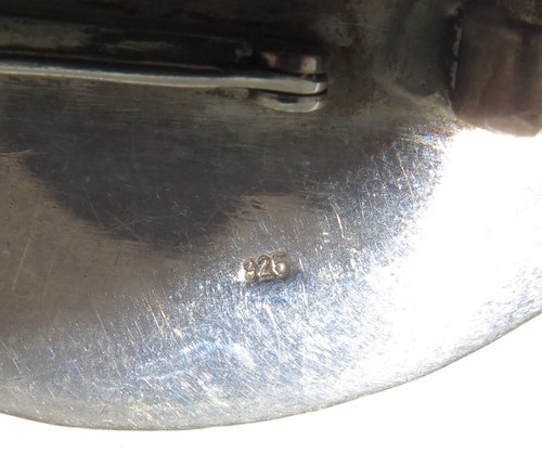COLGANTE DE BROCHE DE MALAQUITA Y LAPISLÁZULI PLATA ESTERLINA 925 IMPORTANTE DE COLECCIÓN - Imagen 7 de 8