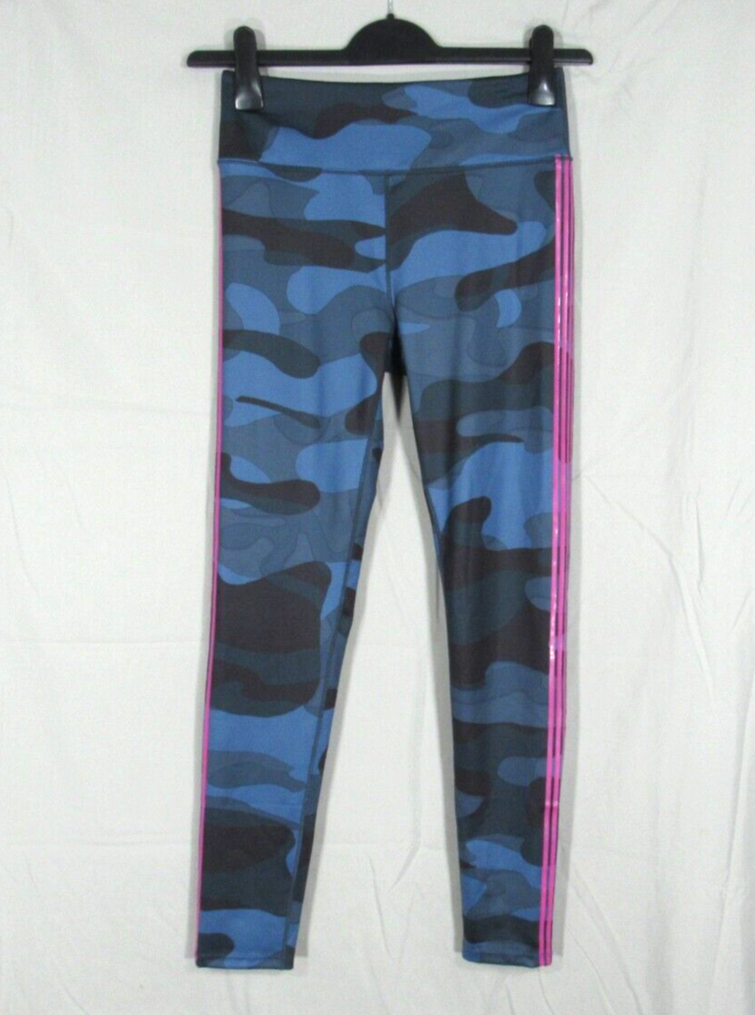 NOLI Warrior Blue Camo Pink Stripes Stretch Knit Athletic Pull-On Leggings