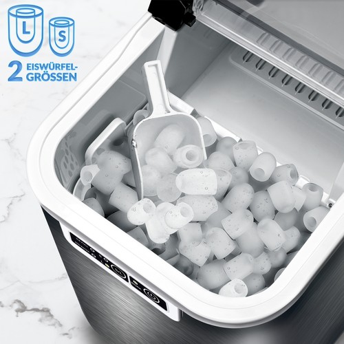tillvex® Eiswürfelmaschine 2,2L Eiswürfelbereiter Edelstahl Eismaschine Icemaker - Bild 5 von 21