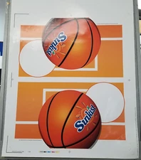 Sunkist Basketball Ball Logo Proof Preproduction Advertising Court Sign 2006