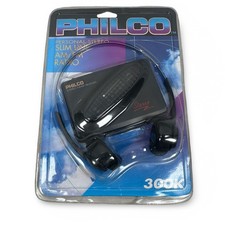 Vintage Philco Personal Stereo Slim Line AM/FM Radio Model 300K Black New Sealed