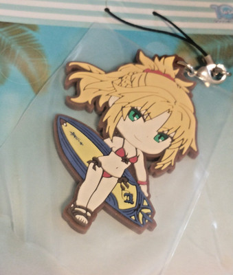 Fate GO rubber Phone Keychain Strap Mordred  Red Saber