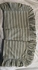 Three (3) Ralph Lauren Caulfield Lght Green Striped Ruffle Pillow Shams Vintage — photo 5