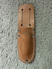 Benner-Nauman Cable splicer’s Knife And Scissors Holder- Natural Leather