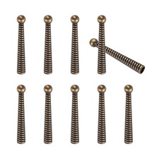 10Pack Bolo Tie Tips 2" Long Tie Replacement End Caps, Vintage Bronze