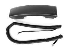 The VoIP Lounge HD Voice Handset with Curly Cord for Polycom VVX Black