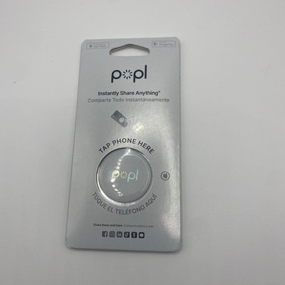 Popl White Digital Business Card NFC Phone Accessory New Sealed Share Info