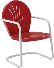 Furniture Outdoor Chair, Retro Metal Patio Chairs for Dining, Porch,