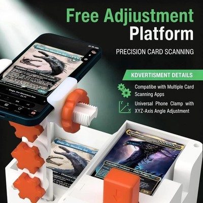 Card Scanner Pro: Automatic Card Scanner & Stand for MTG, TCG & Sports Cards 