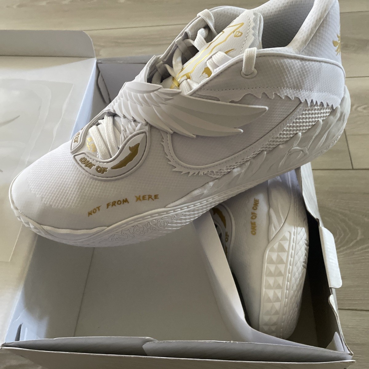 PUMA LaMelo Melo Ball MB.05 Sneakers Mist White Gold Size 15 Brand