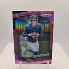 2025 Panini Prizm Jaxson Dart Giants Pink Prizm Rookie Card