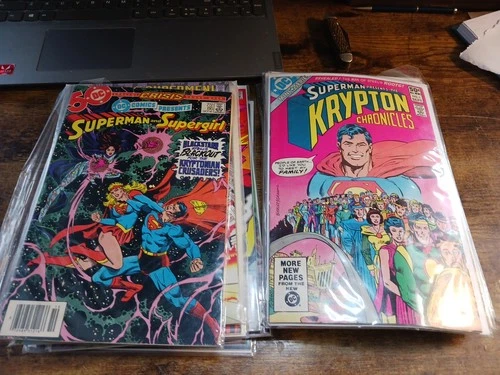 Lot Of 18 VINTAGE DC Comic Books.  Superman.  Batmam.  Krypton Chronicles #1