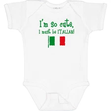 Inktastic So Cute Italian Baby Bodysuit Im Italy Flag Pride Italia Idea Funny