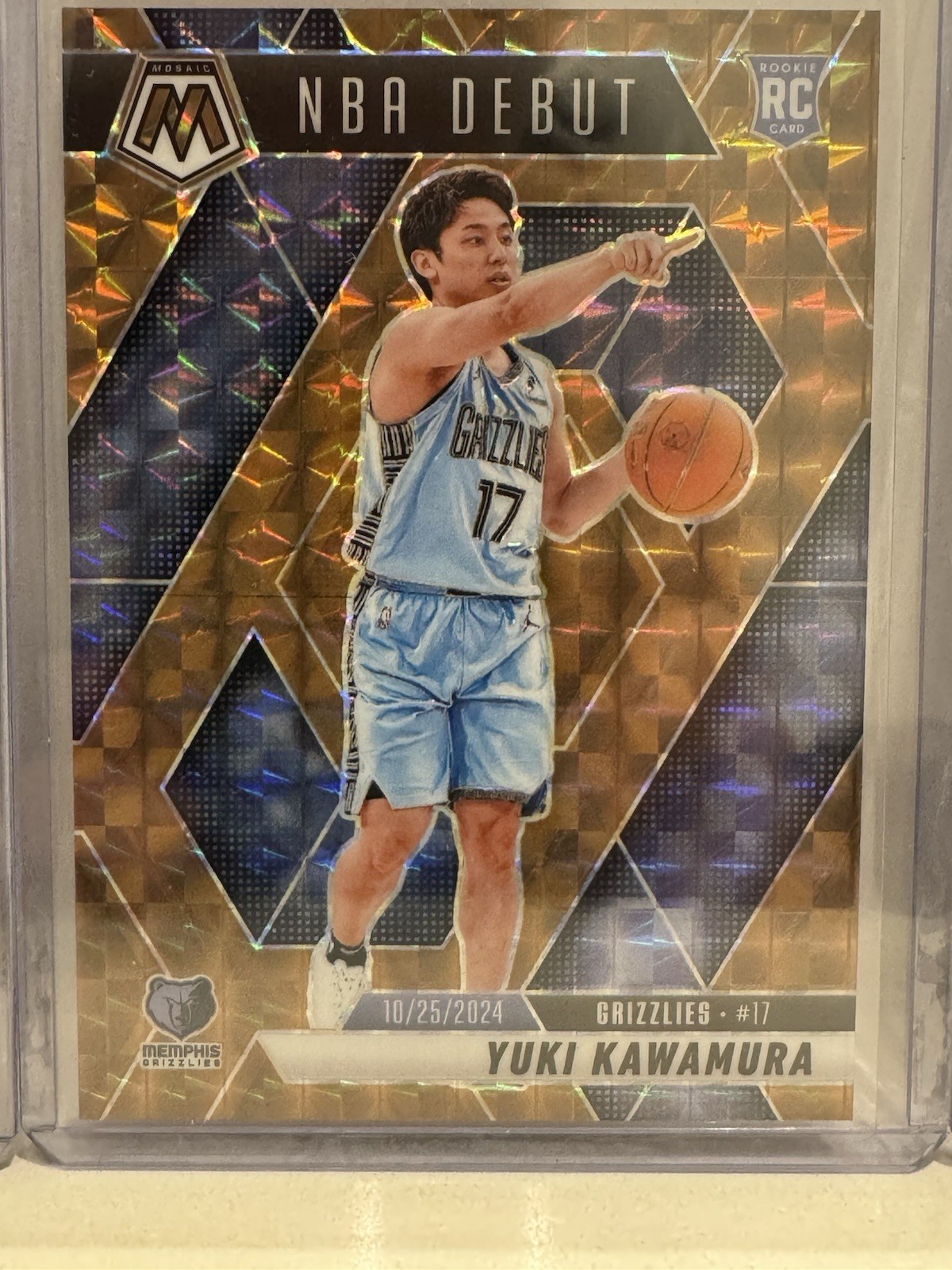 2024-25 Panini Mosaic - NBA Debut Yuki Kawamura #265 Bronze Mosaic Prizm /75 RC