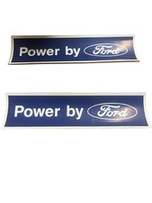 Nos Mustang Power By Ford Decal Blue With Silver 1964 12 - 1973 8x2 Nos Mustang Power By Ford Decal Blue With Silver 1964 12 - 1973 8x2