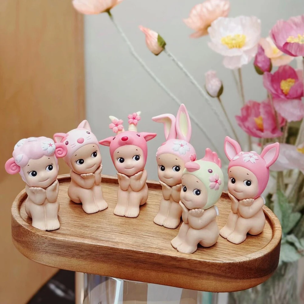 Sonny Angel Cherry Blossom Series Sitting Mini Figure Anime Action