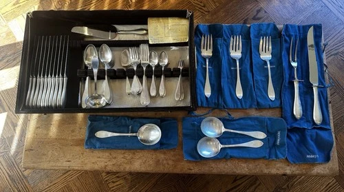 107-PC STERLING SILVER FLATWARE SET – GORHAM for SHREVE & CO