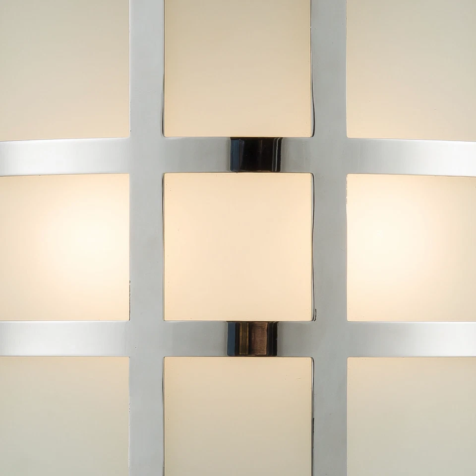 Aplique de pared con aro para exteriores de 8 pulgadas de ancho Elk Home, moderno, plateado Foto 3 de 4