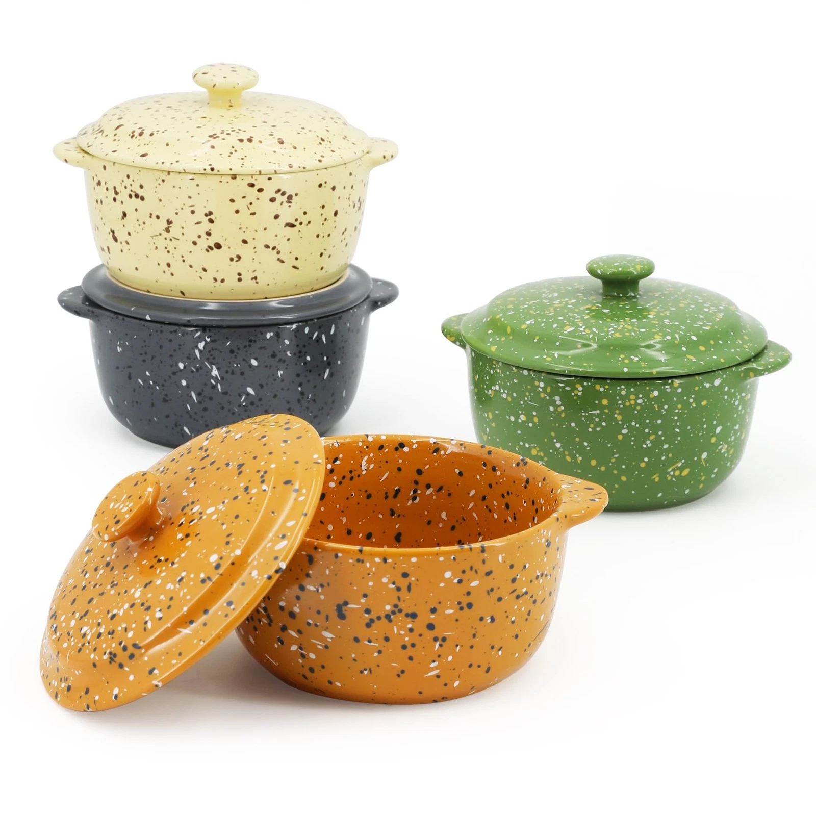 Ceramic Mini Cocotte Set - Thumbnail 2