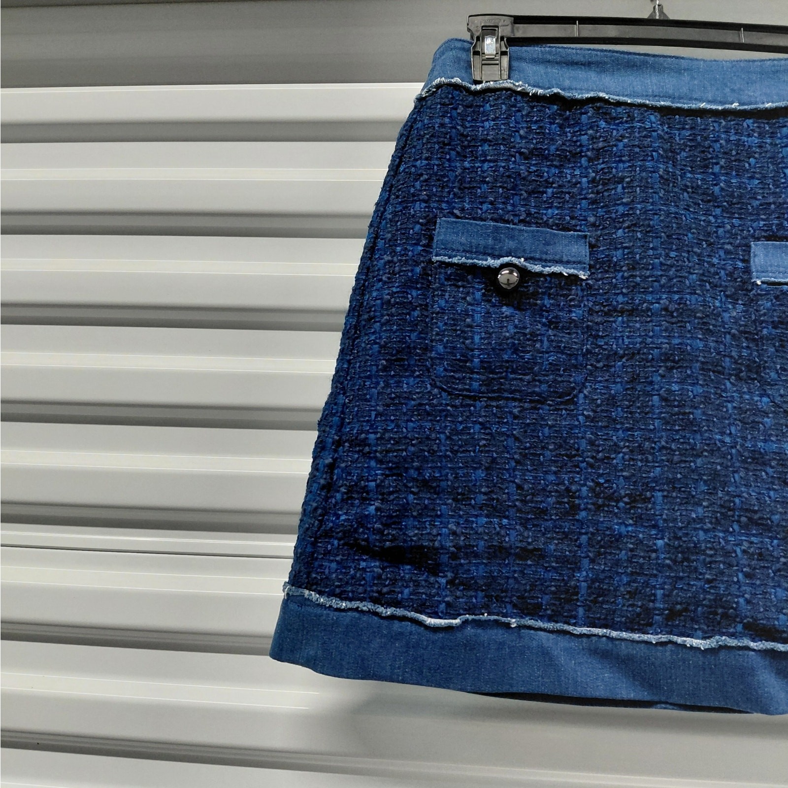 Kate Spade Womens Skirt Size 6 Blue Tweed Preppy Chic Parisian Quiet Luxury  thumbnail 4