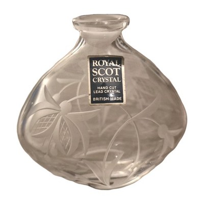 Royal Scot Kristall kleine Vase. Bleikristall handgeschliffen. Sehr guter Zustand
