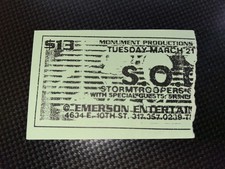 Stormtroopers of Death 3/21/2000 Emerson Theater Indianapolis punk rock