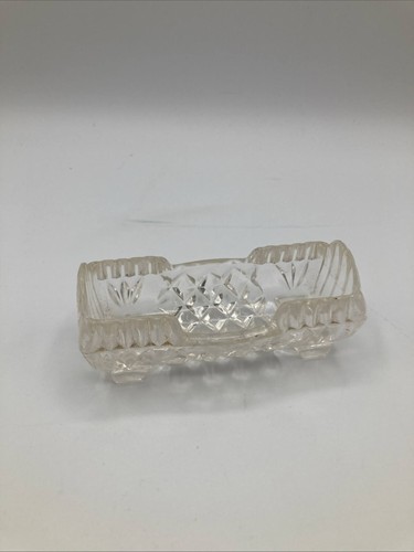 Elegant Clear Plastic Toothpick Holder Dispenser Ornate Cut Crystal Design  - 第 1/5 張圖片