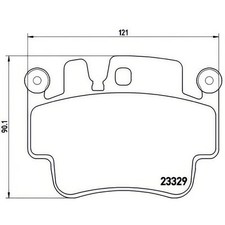 BREMBO Brake Pad Set Front 90mm Height Fits Porsche 911 Boxster Carrera GT