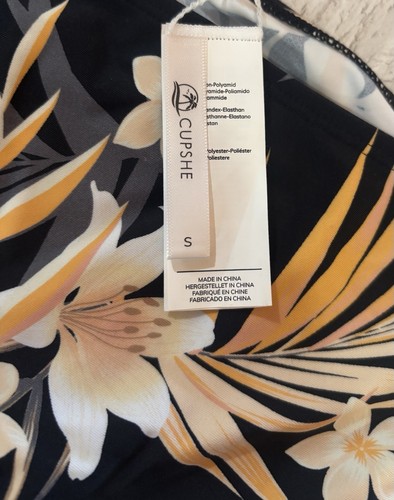 Cupshe Bikinihose Gr. S Small - Tropical Print/Schwarz/Weiß/Orange - NEU - Bild 3 von 5