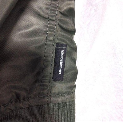 GU UNDERCOVER MA-1 Jacket XL Collaboration Black Bomber Coat GU UNDERCOVER MA-1 Jacket XL Collaboration Black Bomber Coat