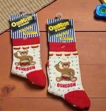 Vintage OshKosh B  Gosh Drummer Bear Socks   Bundle of 2   NEW
