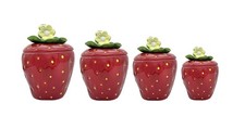 ACK Tuscany Strawberry Shaped, Set of 4 Canisters, 83501