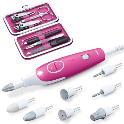 Beurer MP44 Professional Manicure and Pedicure Nail Drill Set, E-File with 7