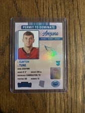 2023 Clayton Tune Panini Contenders Rookie Permit To Dominate RC SSP