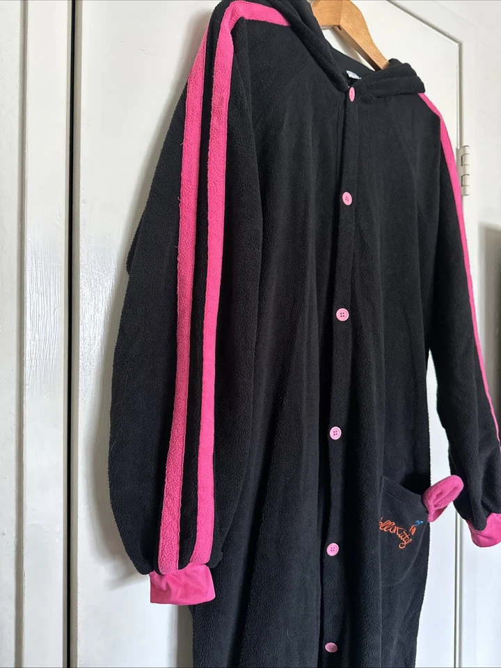 Hello Kitty Pink Black Hooded One Piece Pajamas  - Image 4 of 4