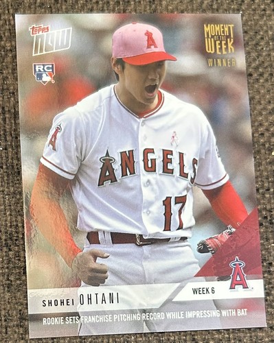 2018 Topps Now Moment of the Week Shohei Ohtani #MOW-6W Gold 1333 made