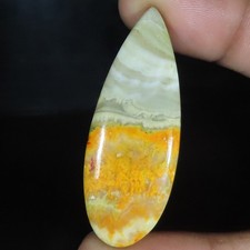 34.80 Cts 100% Natural Bumble Bee jasper Pear Cabochon Gemstone 17x46x4 mm KL281
