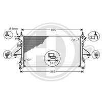 1X KüHler MotorküHlung Diederichs DCM2813 Diederichs Climate FüR CitroëN Fiat