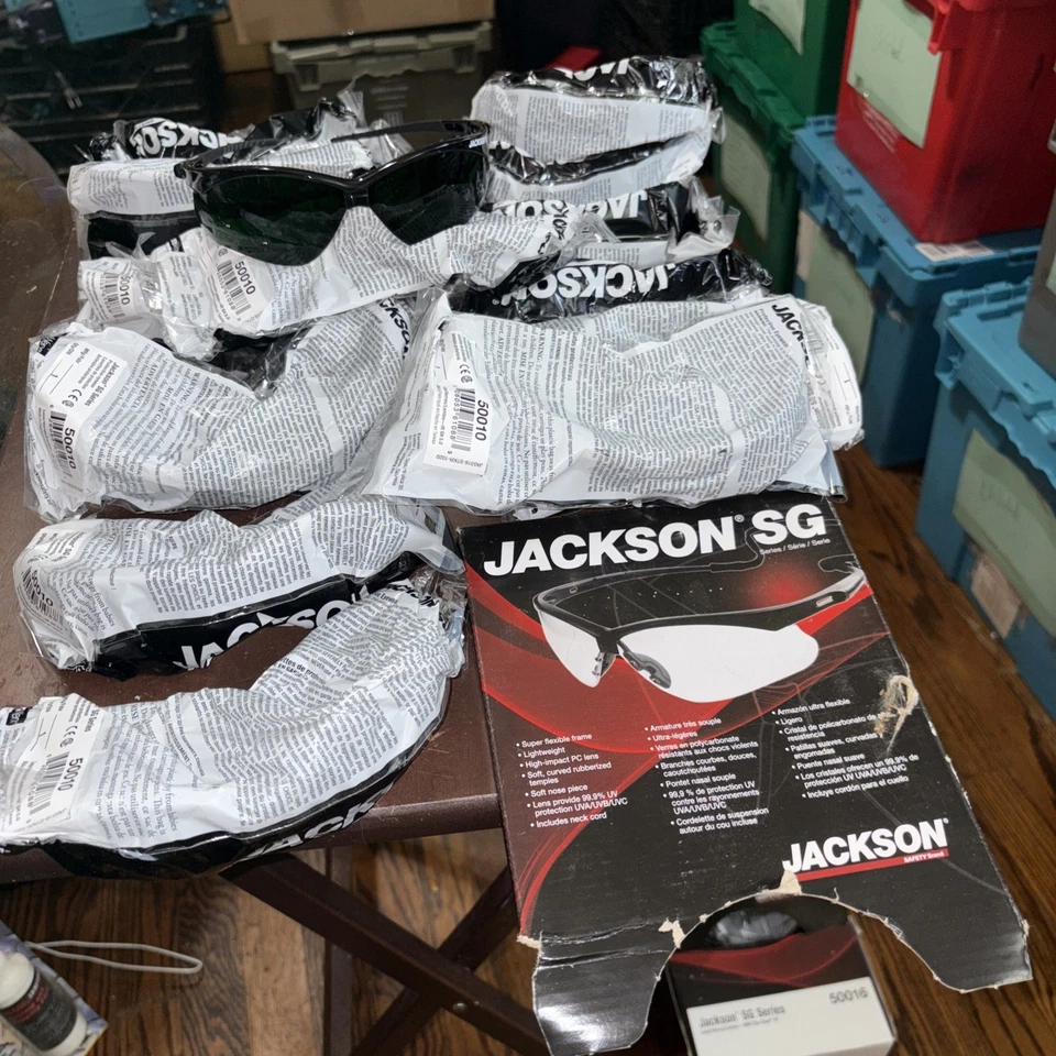 Lote de (15) lentes Jackson Safety Brand SG Series 50010 IR SH 5.0 ligeras NUEVO Foto 2 de 4