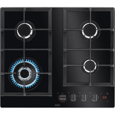 AEG HKB64450NB Built In 59cm 4 Burners Black Gas Hob